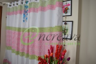 Pink Green Shade Curtain